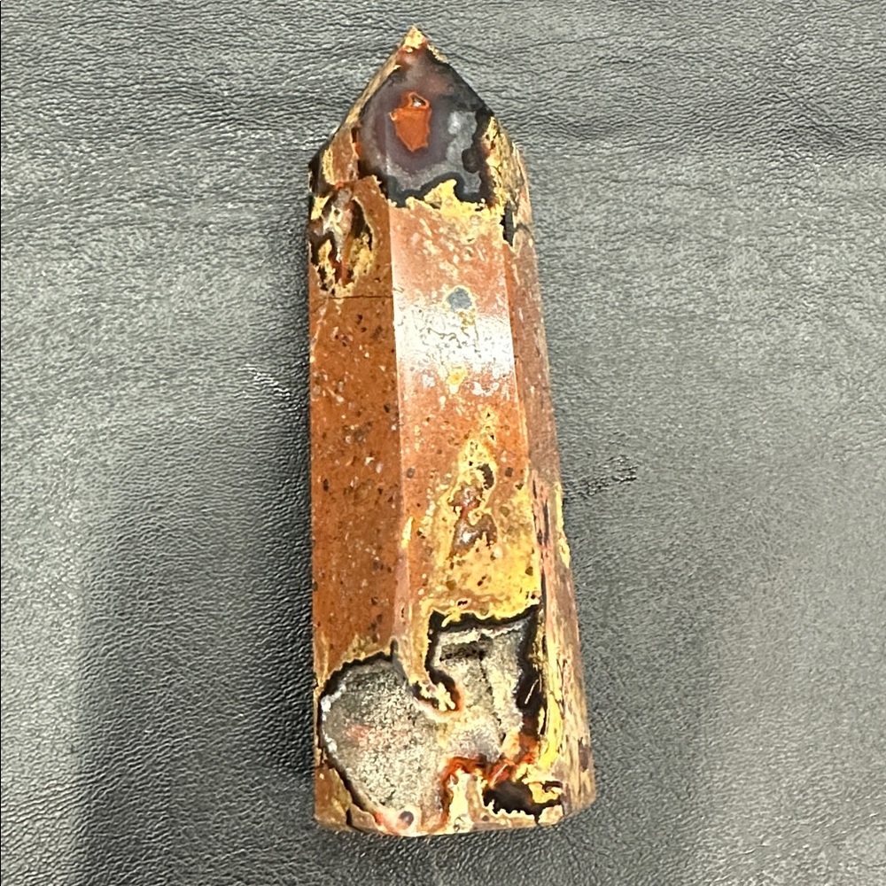Polished Brown Rainforest Jasper Point